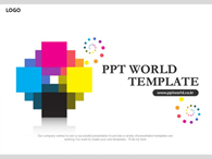 화이트 컬러픽셀 그래픽 효과 템플릿 PPT 템플릿 컬러픽셀 그래픽 효과 템플릿(자동완성형 포함)_슬라이드1