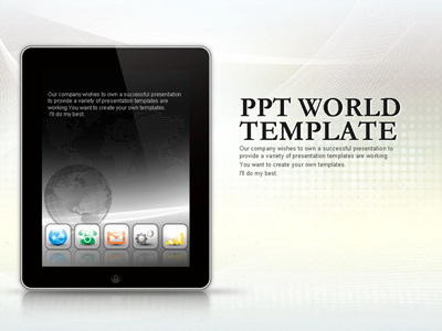 전화기 심플한 아이패드 템플릿  PPT 템플릿 심플한 아이패드 템플릿