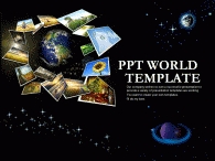 밤 하늘  PPT 템플릿 우주 속 지구의 다양한 모습(자동완성형 포함)_슬라이드1