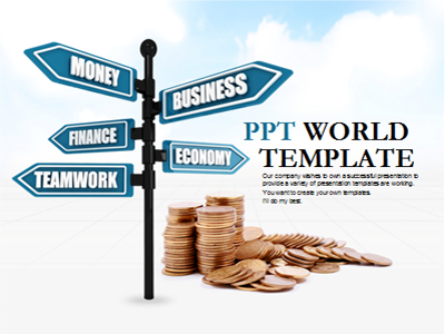하늘 블루  PPT 템플릿 다양한 금융 산업(자동완성형 포함)(메인)