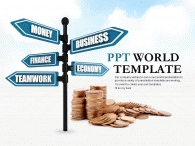 돈 하늘 PPT 템플릿 다양한 금융 산업(자동완성형 포함)_슬라이드1