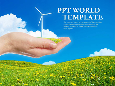 손 그린  PPT 템플릿 자연에너지 템플릿(자동완성형포함)_슬라이드1