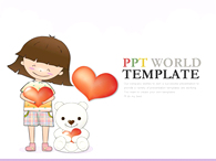 구름 레드 PPT 템플릿 사랑의 마음 템플릿(자동완성형 포함)_슬라이드1