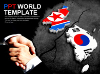 북한 한국 PPT 템플릿 하나되는 한반도(자동완성형포함)_슬라이드1