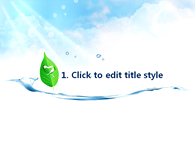 봄 환경 PPT 템플릿 맑은 물의 소중함(자동완성형포함)_슬라이드3