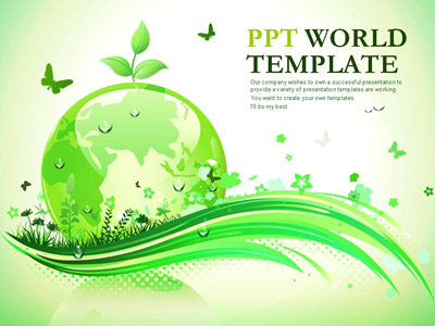 잔디 숲 PPT 템플릿 푸르른 지구의 생명력(자동완성형포함)_슬라이드1
