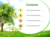 나뭇잎 에너지 PPT 템플릿 친환경 자동차 템플릿_슬라이드1