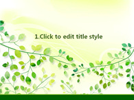 싱그러움 일러스트 PPT 템플릿 초록의 나뭇잎 풍경_슬라이드2