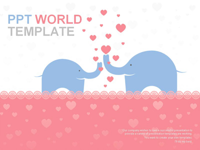 러블리 컵 PPT 템플릿 코끼리의 사랑(자동완성형포함)_슬라이드1