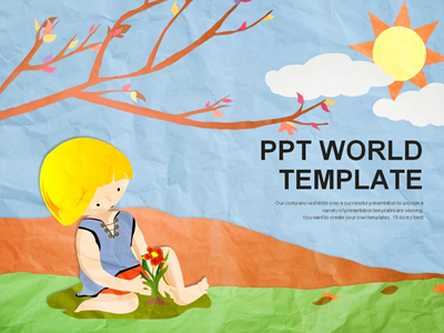 아동 귀여운 PPT 템플릿 꽃을 심는 어린이 템플릿(자동완성형포함)
