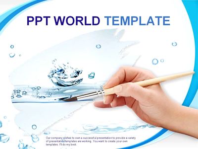 맑음 자연 PPT 템플릿 소중한 물(자동완성형포함)(메인)