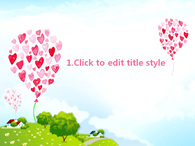 나무 꽃 PPT 템플릿 사랑의 풍선 템플릿_슬라이드2