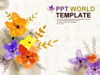 한지 가지 PPT 템플릿 가을 들꽃 템플릿(자동완성형포함)_슬라이드1
