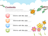 심플 교구 PPT 템플릿 꽃과 나비 템플릿(자동완성형포함)_슬라이드2