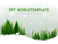 자연 설 PPT 템플릿 눈 내리는 겨울 풍경(자동완성형포함)_슬라이드1