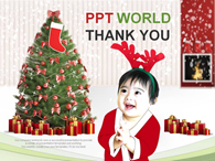 물결무늬 X-mas PPT 템플릿 아기의 행복한 크리스마스(자동완성형 포함)_슬라이드36