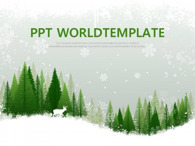 자연 설 PPT 템플릿 눈 내리는 겨울 풍경(자동완성형포함)(메인)