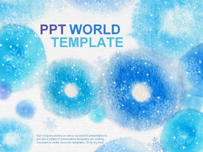 시원한 그림 PPT 템플릿 블루 워터 컬러(자동완성형포함)(메인)
