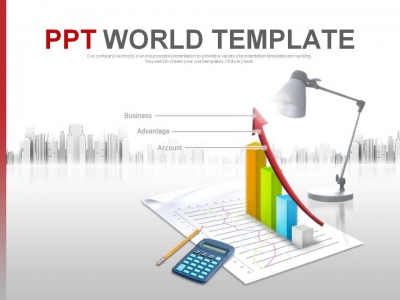 계산기 발표자료 PPT 템플릿 경영성과 분석 템플릿