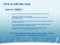 수채화 흰색 PPT 템플릿 겨울의 블루 리본_슬라이드3