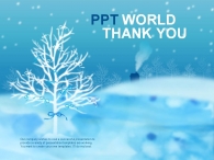 수채화 흰색 PPT 템플릿 겨울의 블루 리본_슬라이드4