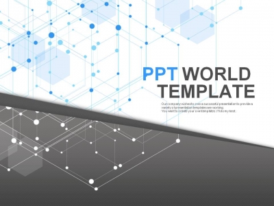 다각형 별자리 PPT 템플릿 심플한 라인 그래픽(자동완성형포함)(메인)