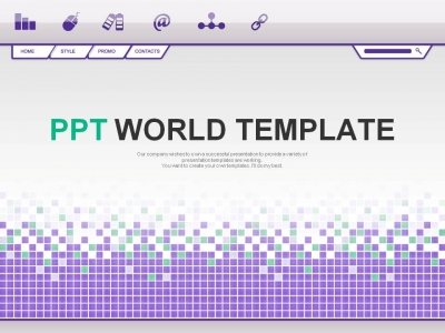 조각 포인트 PPT 템플릿 심플한 웹형 템플릿(메인)
