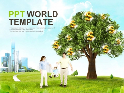 예금 적금 PPT 템플릿 가족을 위한 금융상품 템플릿(자동완성형포함)_슬라이드1