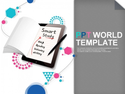 터치 공책 PPT 템플릿 스마트한 학습 앱 템플릿(자동완성형포함)