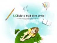 꽃 나무 PPT 템플릿 그린 에듀케이션 템플릿(자동완성형포함)_슬라이드3