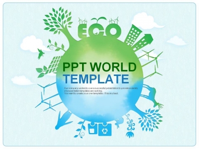 재활용 자연 PPT 템플릿 친환경 푸른 지구 템플릿(자동완성형포함)(메인)
