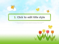 풍경 종이 PPT 템플릿 봄의 향기 종이접기_슬라이드2