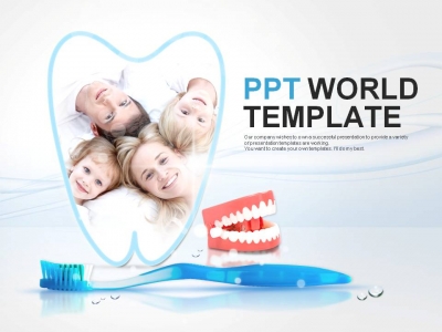 새하얀 구강 PPT 템플릿 우리 가족의 치아 건강(자동완성형포함)