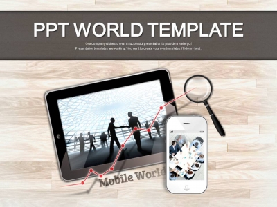 회의 아이디어 PPT 템플릿 모바일 시장 분석 템플릿(자동완성형포함)