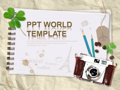 라이프 심플 PPT 템플릿 사진 여행과 커피(메인)