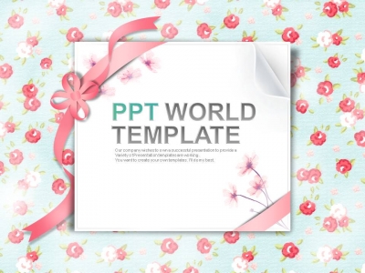 따뜻한 파스텔톤 PPT 템플릿 봄을 담은 플라워 카드
