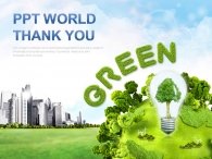 세계적 전기 PPT 템플릿 푸른 지구 만들기_슬라이드4