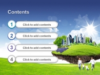 잔디 들판 PPT 템플릿 미래를 향한 도시건설(자동완성형포함)_슬라이드2