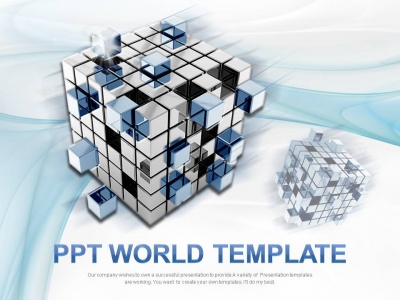 튜브 퍼즐 PPT 템플릿 역동적인 블록 디자인(자동완성형포함)