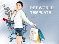 말풍선 라인 PPT 템플릿 즐거운 쇼핑(자동완성형 포함)_슬라이드1