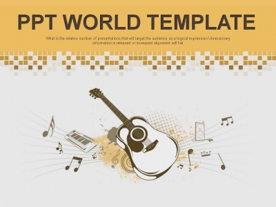 감상 연주 PPT 템플릿 기타의 선율 템플릿(자동완성형포함)