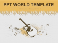 감상 연주 PPT 템플릿 기타의 선율 템플릿(자동완성형포함)_슬라이드1