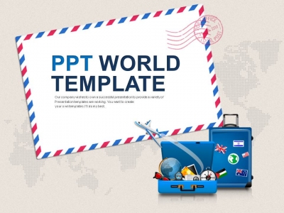 나침반 선글라스 PPT 템플릿 유럽여행과 편지 템플릿(자동완성형포함)