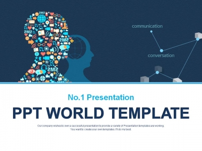 달력 대차대조표 PPT 템플릿 심플한 커뮤니케이션 아이콘