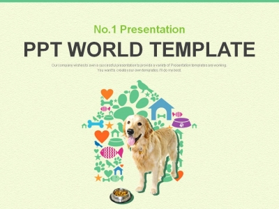 세부일정계획 대차대조표 PPT 템플릿 귀여운 강아지와 애견 아이콘(자동완성형포함)