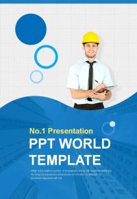 연필 자 PPT 템플릿 블루 건설업 비즈니스(자동완성형포함)(메인)