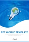 물결 빛 PPT 템플릿 수력 발전 에너지 아이디어(자동완성형포함)_슬라이드1