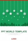 산 나무 PPT 템플릿 눈꽃과 크리스마스 트리(자동완성형포함)_슬라이드1