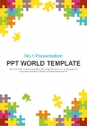 심플한 깔끔한 PPT 템플릿 알록달록 퍼즐조각 놀이(자동완성형포함)_슬라이드1