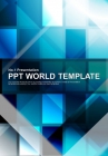 모양 도형 PPT 템플릿 시원한 블루 사각패턴(자동완성형포함)_슬라이드1